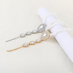 Silver Gold Bohemian Rhinestone Pearl Anklet 