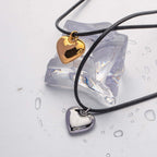 Black Cord Necklace Silver & Gold