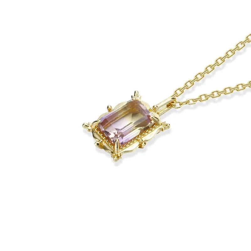 Silver Gold Vermeil Natural Ametrine Necklace