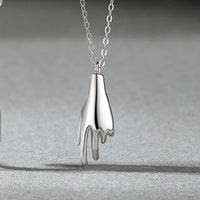  Silver Hand Pendant Necklace