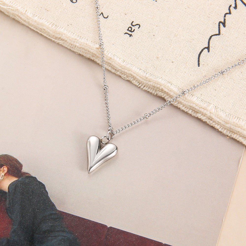 Silver Heart Satellite Necklace