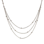 14K Gold Layering Herringbone Beads Chain Necklace