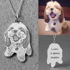 Silver Pet Portrait Necklace