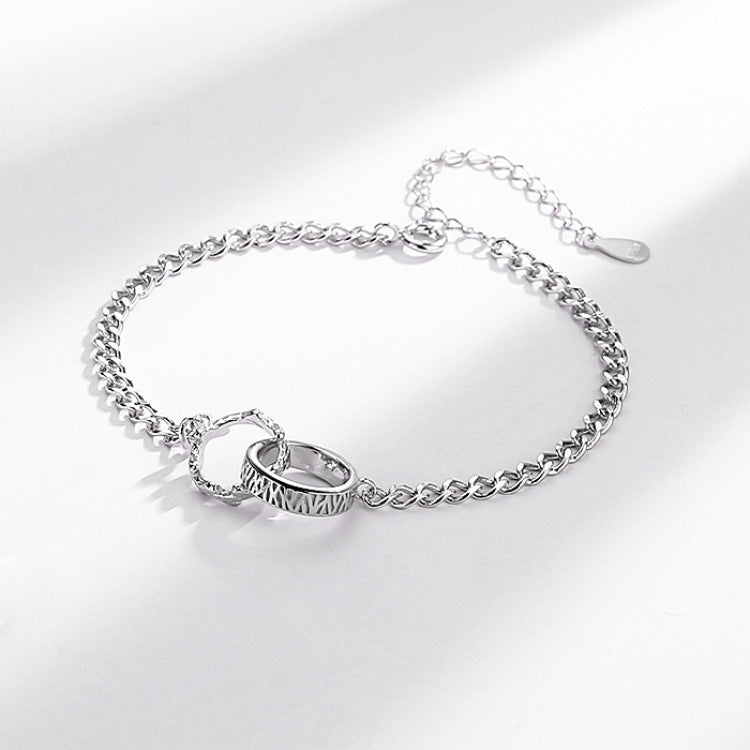 Silver Ring Chain Bracelet