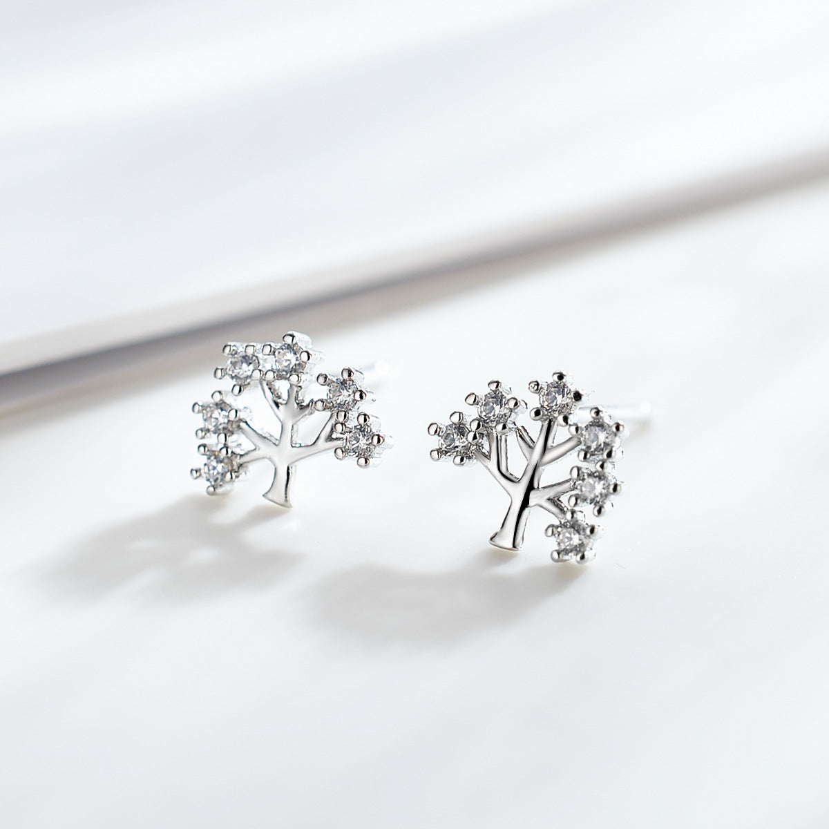 Silver Tree Stud Earring