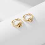 Multi Way Geometric Small Ring Huggie Hoop Earring