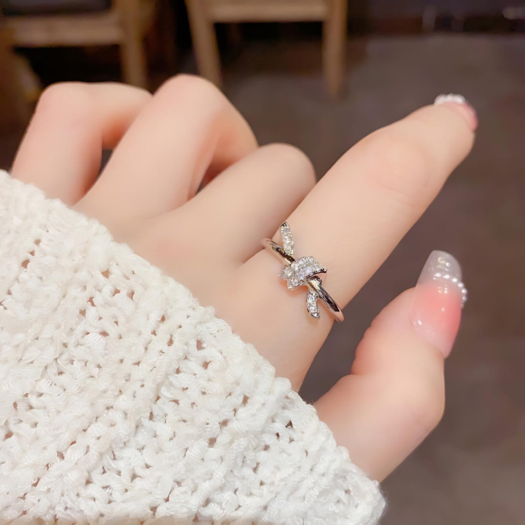 Simple Gold Plated Twisted Knot Ring