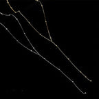 Dainty Satellite Lariat Chain Y Necklace