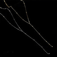 Dainty Satellite Lariat Chain Y Necklace