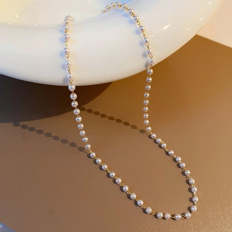 Simple Pearl Beads Necklace