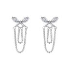 Sparkly Butterfly Drop Earrings