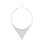 Sparkly Zircon Tassel Necklace