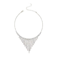 Sparkly Zircon Tassel Necklace