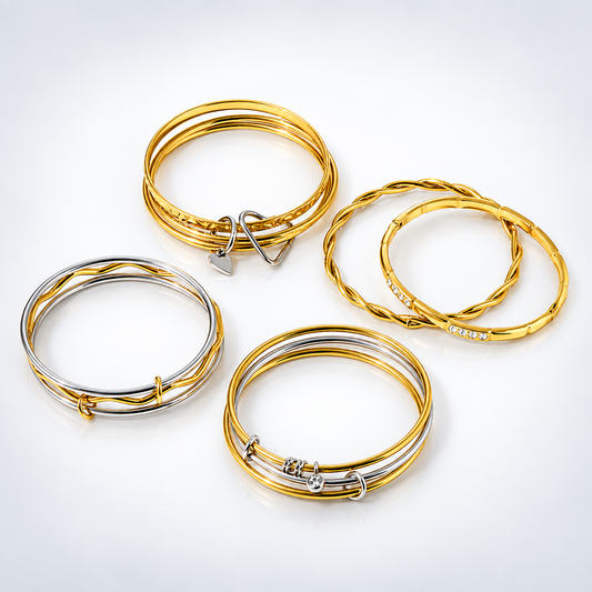 Stacking Crossover Wrap Bangle Bracelet
