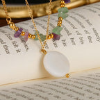 Star Pendant Stone Layering Necklace