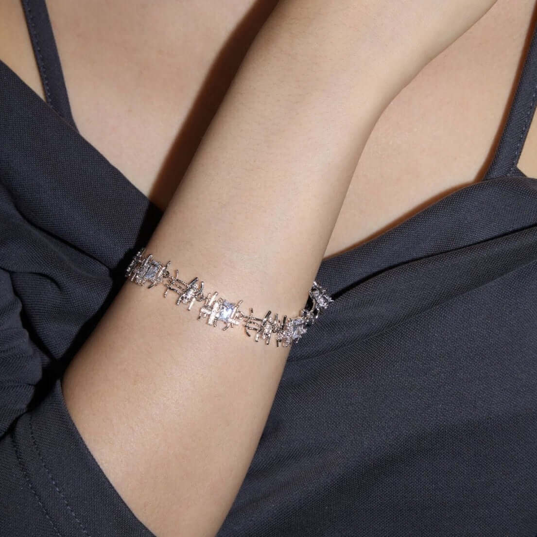 Braided Woven Dainty Bracelet Silver