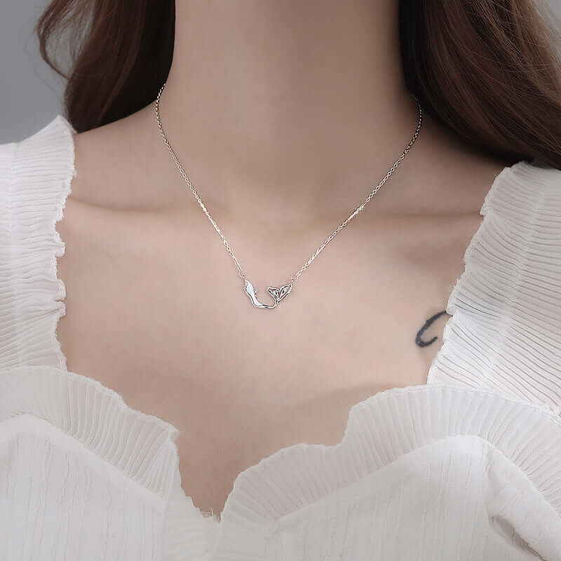 Sterling Silver Dolphin Pendant Necklace