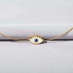 Sterling Silver Evil Eye Gold Bracelet