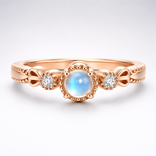 Sterling Silver Moonstone Gemstone Ring