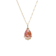 Dainty Strawberry Pink Gemstone Necklace