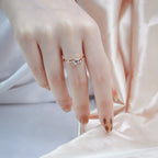 Swiss Blue Topaz Flower Ring, Tanzanite Ring, Flower Birthstone Ring