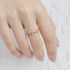 Gold Citrine Yellow Stone November Ring