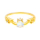 Romantic CZ Moonstone Gemini Birthstone Curve Ring