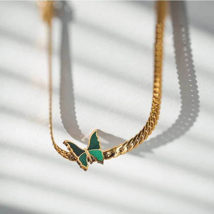 Titanium Butterfly Anklet Chain