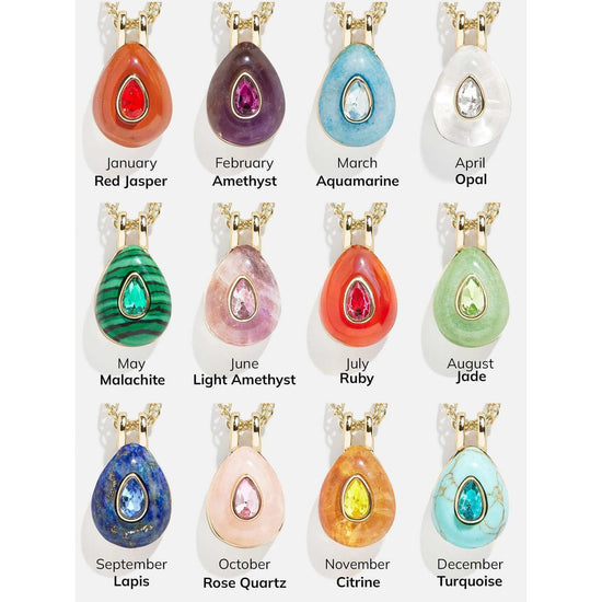 Teardrop Birthstone Pendant