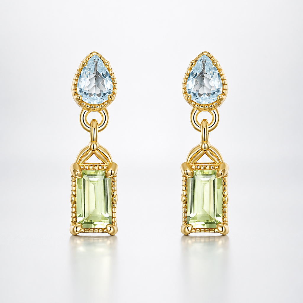 Teardrop Peridot August Birthstone Earrings