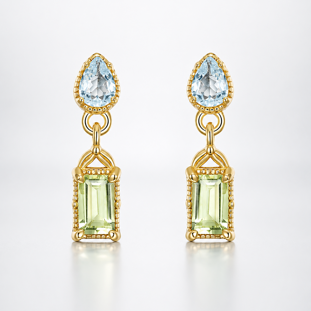 Teardrop Peridot August Birthstone Earrings