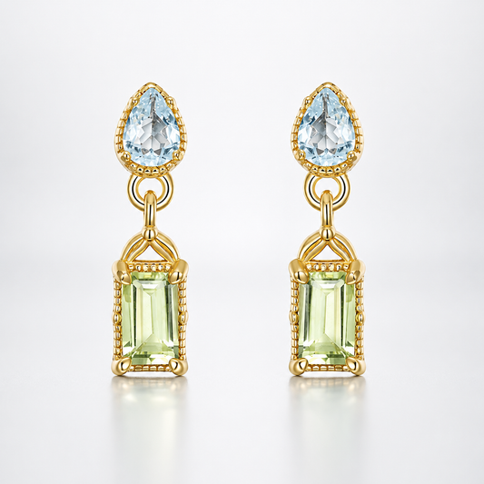 Teardrop Peridot August Birthstone Earrings