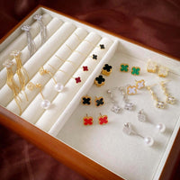 18K Gold Plated 4 Leaf Clover Earrings