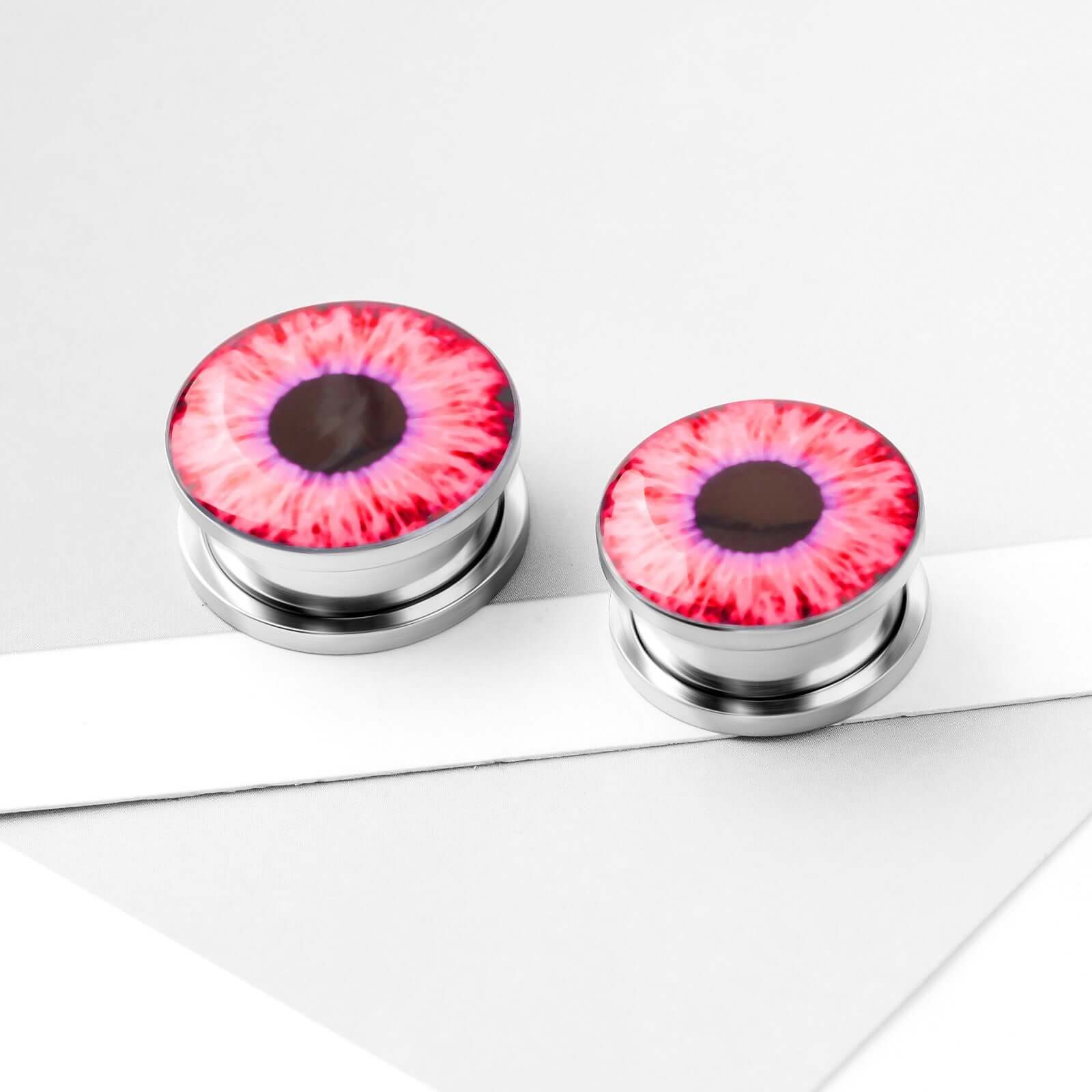 Evil Eyes Single Flare Ear Tunnel Plugs Set