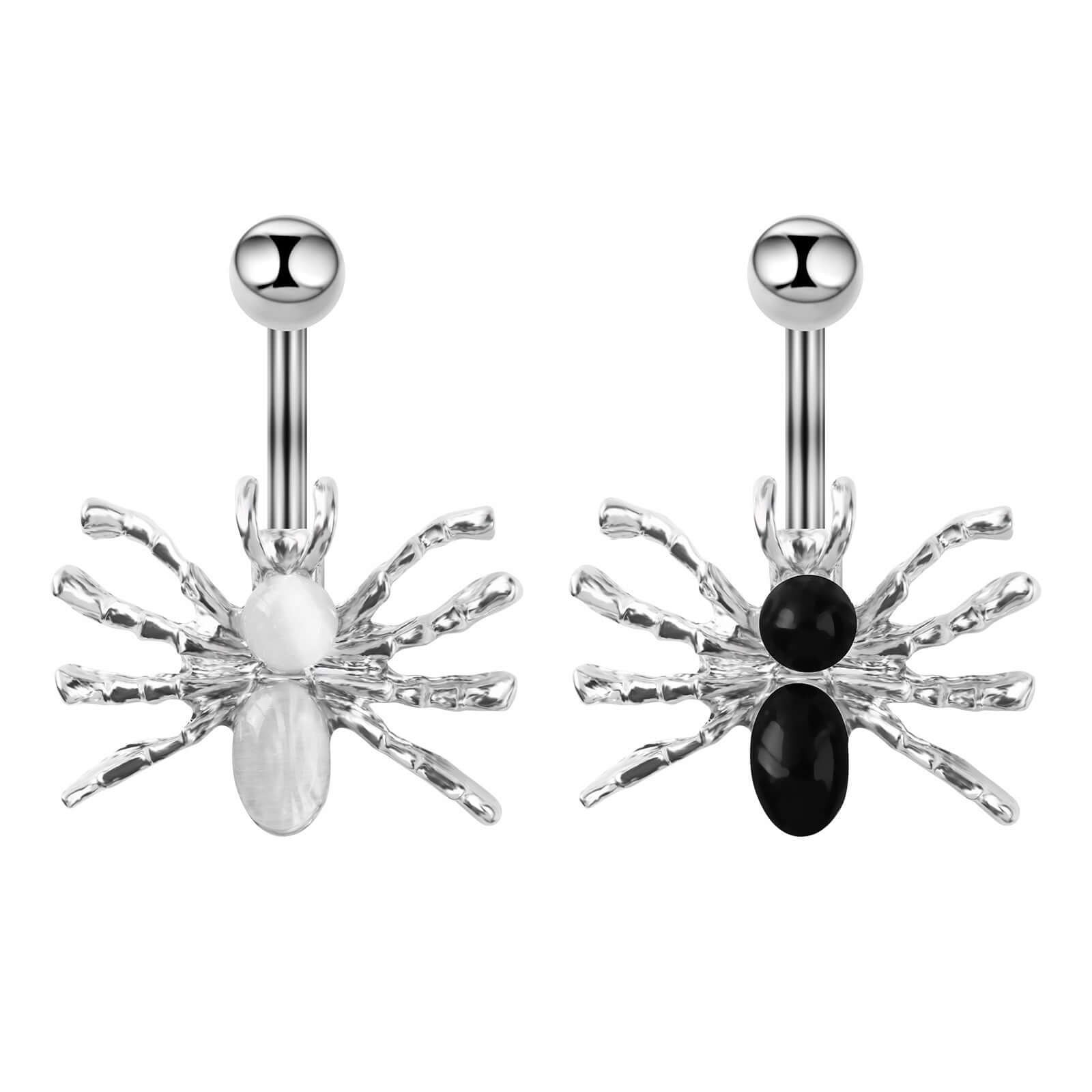 belly ring, belly piercing, belly button piercing, belly button rings, spider belly ring, halloween gift, halloween jewelry