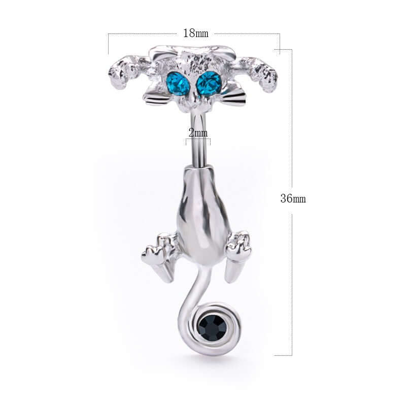 belly ring, belly piercing, belly button piercing, belly button rings, cat belly ring, cat jewelry