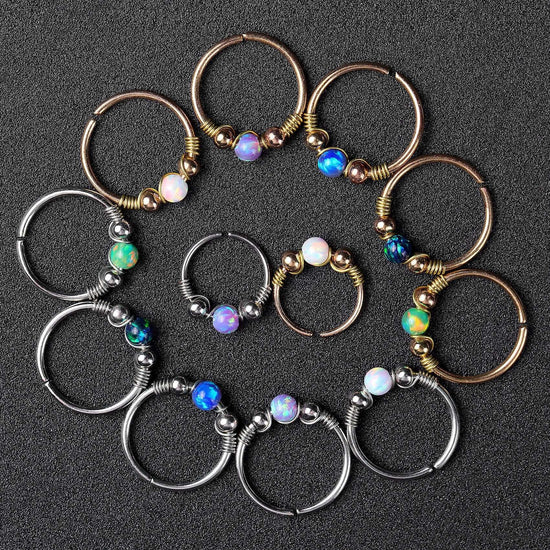 Opal Seamless Fixed Captive Ring