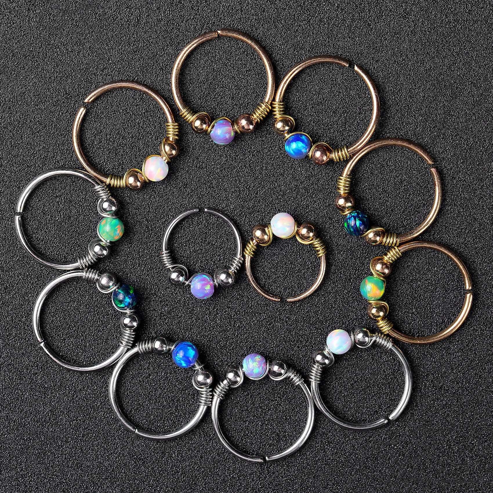 Opal Seamless Fixed Captive Ring