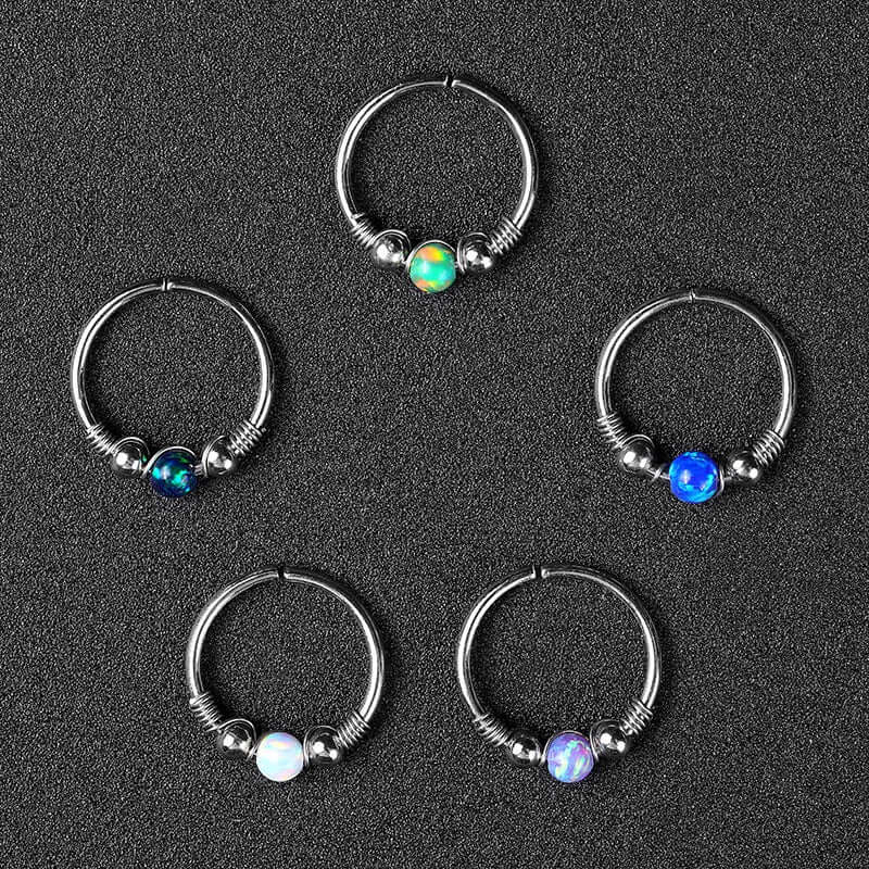 Opal Seamless Fixed Captive Ring