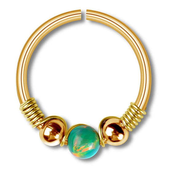 Opal Seamless Fixed Captive Ring
