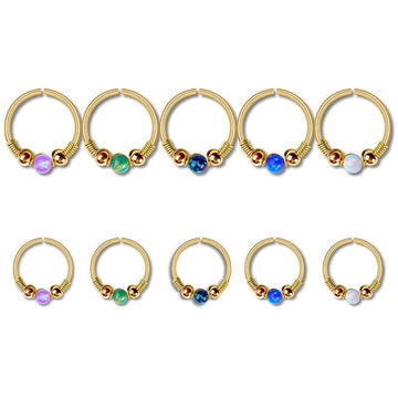 Opal Seamless Fixed Captive Ring