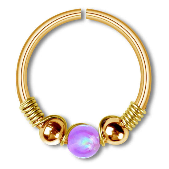 Opal Seamless Fixed Captive Ring