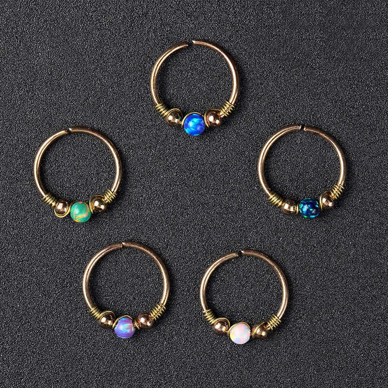 Opal Seamless Fixed Captive Ring