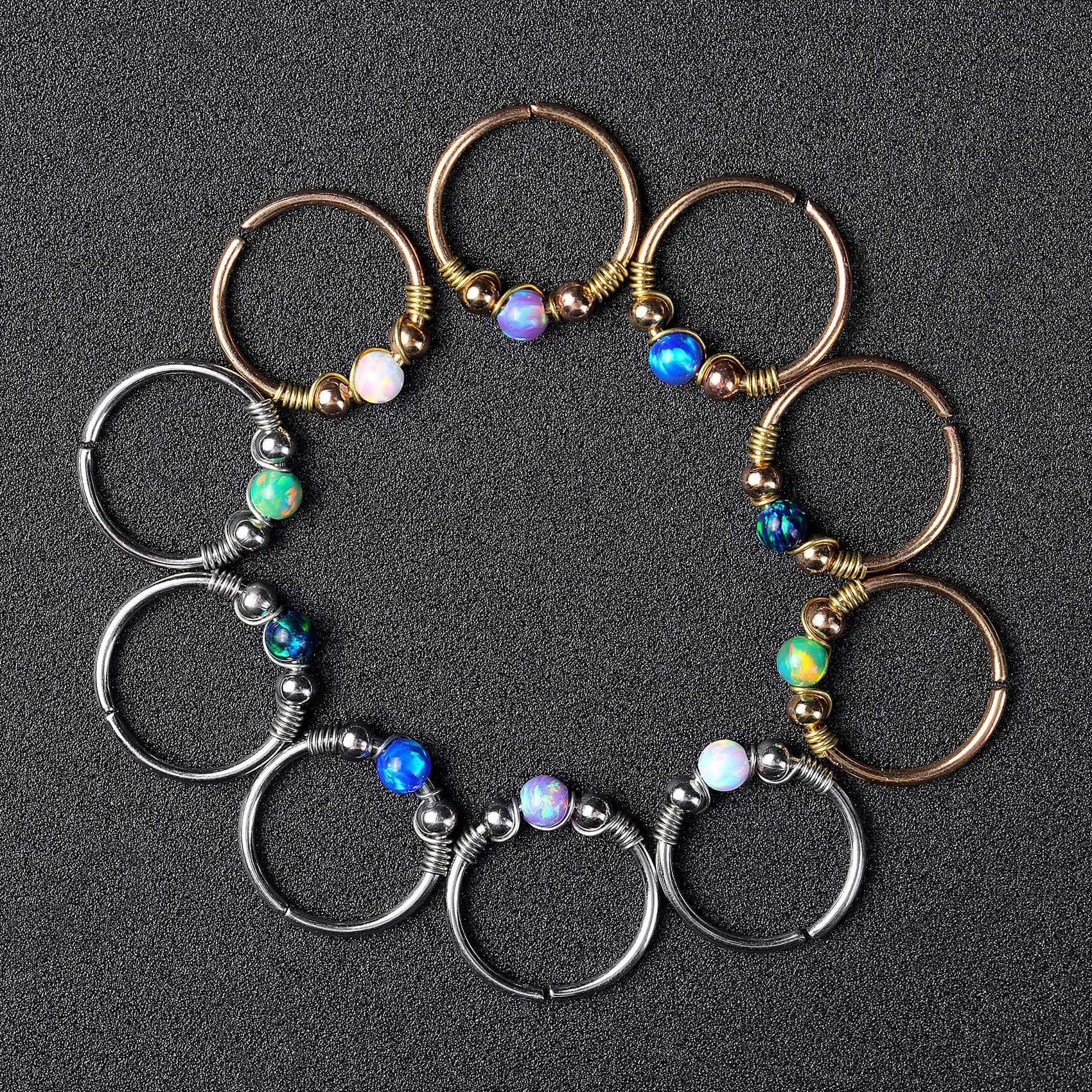 Opal Seamless Fixed Captive Ring