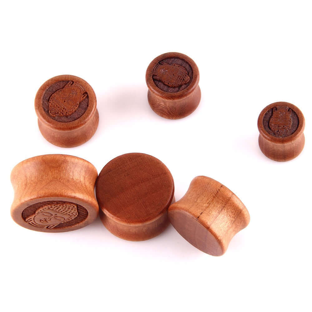 20mm Wooden Saddle Plugs Ear Lobes Stretchers | UZ420