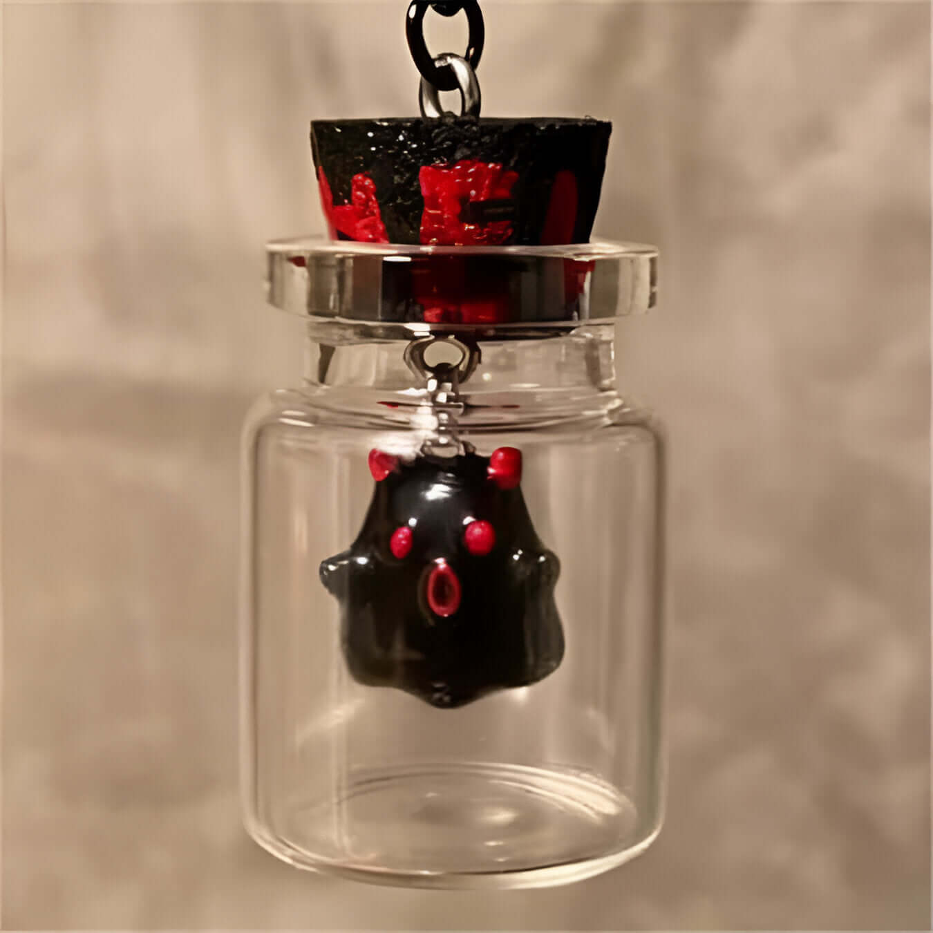 Help Me Out Ghost in a Bottle Halloween Pendant Necklace