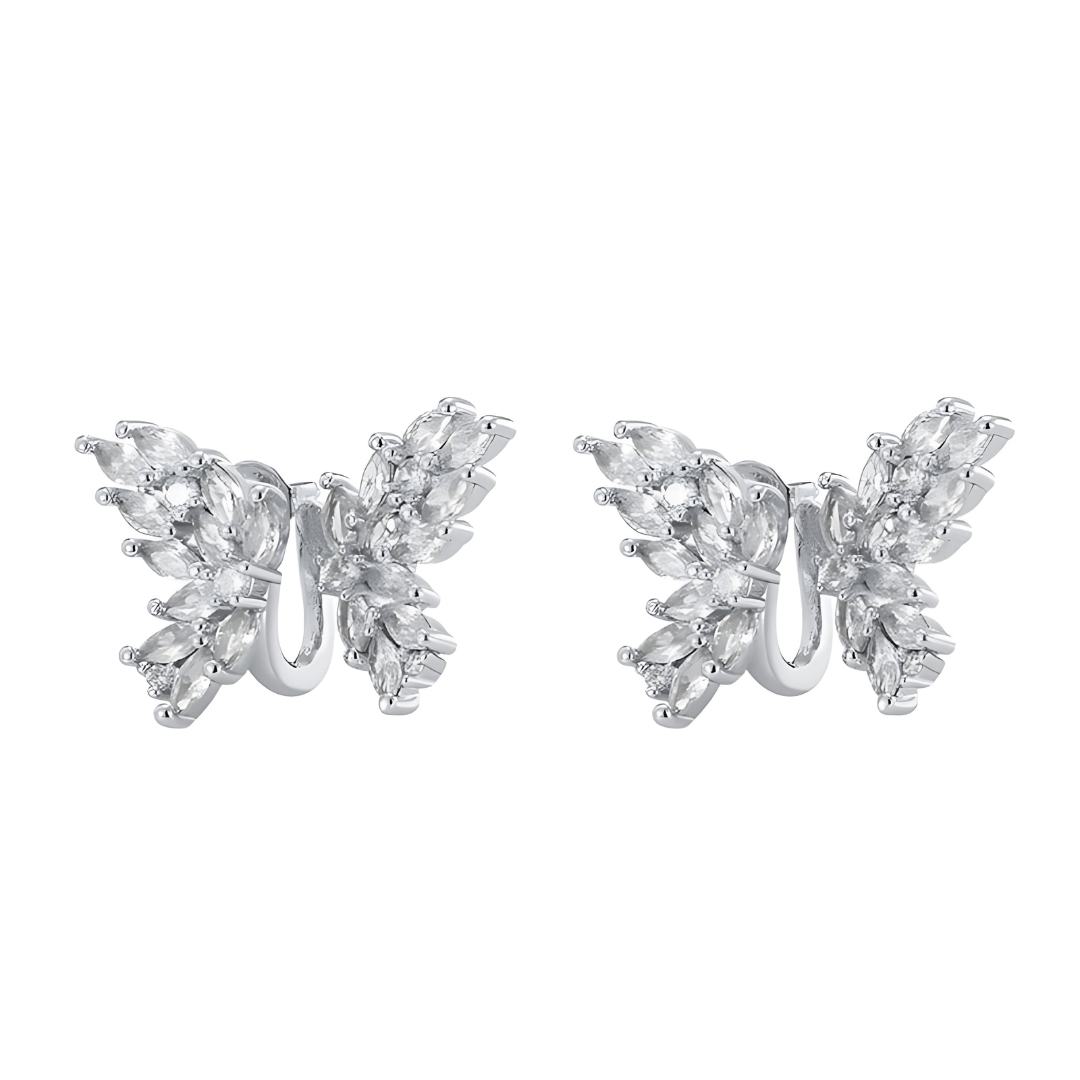 Sparkly No Piercing Butterfly Ear Cuff Angel Wings Stud