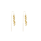 Vintage Gold Leaf Threader Earrings