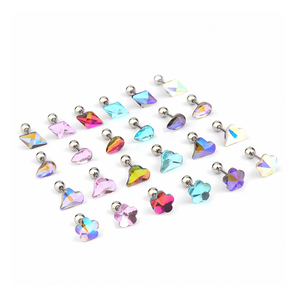 20G Minimal Rainbow Cartilage Tiny Daith Piercings