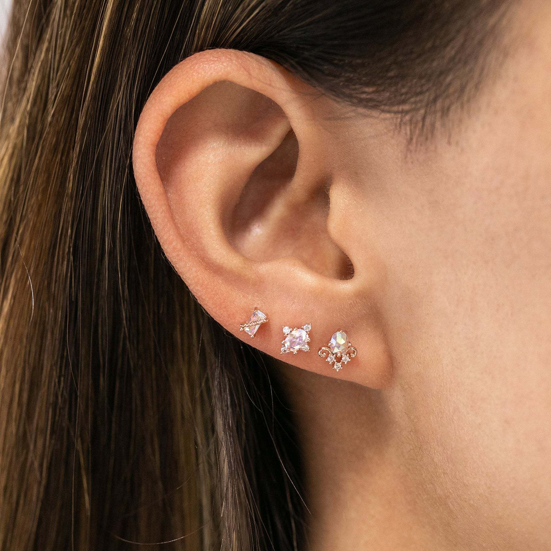 20G Celestial Two Hole Upper Lobe Piercings | HSPJ268